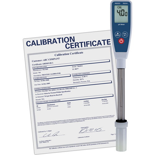 Long Stem pH Meter with Traceable Certificate R.M.G. Prévention