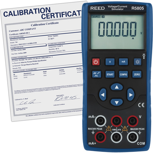 Voltage/Current Simulator with Traceable Certificate R.M.G. Prévention