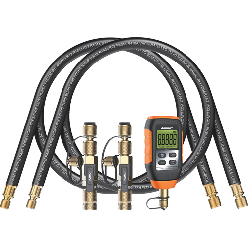 Rapid Evacuation Kit with Hoses, Core Tools, & Micron Gauge R.M.G. Prévention