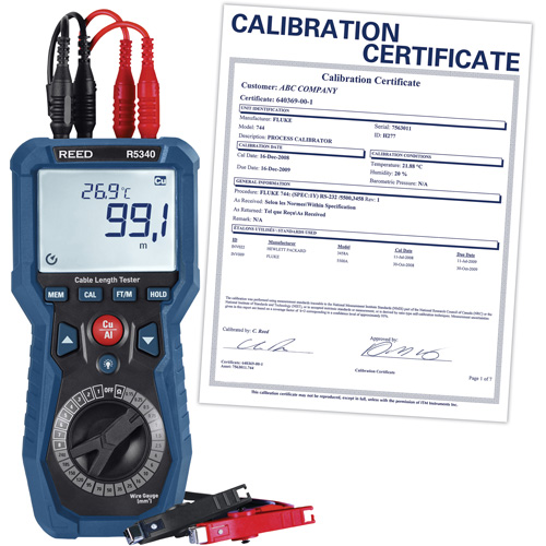 Cable Length Tester with Calibration Certificate R.M.G. Prévention