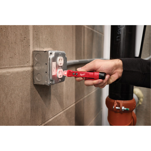 D&eacute;tecteur de tension avec DEL et testeur de prise DDFT, 50 V - 1000 V, Alerte Affichage & son R.M.G. Prévention