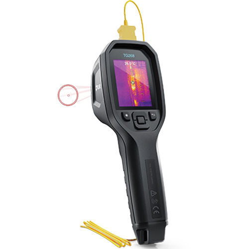 24:1 Spot IR Thermal Imaging Camera with Bullseye Laser & Type K Thermocouple, 160 x 120 pixels, -10° - 45°C (14° - 113°F), 70 mK R.M.G. Prévention