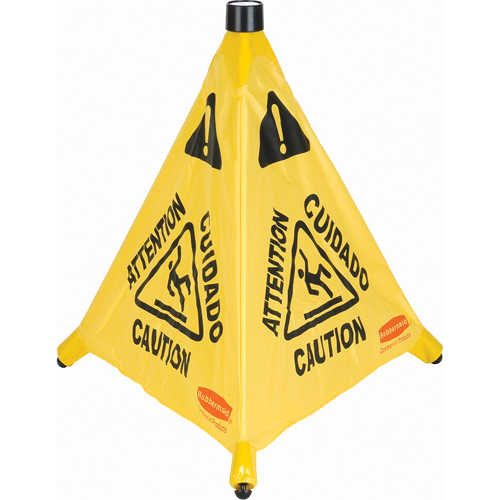 Pop-Up Safety Cone, Trilingual With Pictogram R.M.G. Prévention