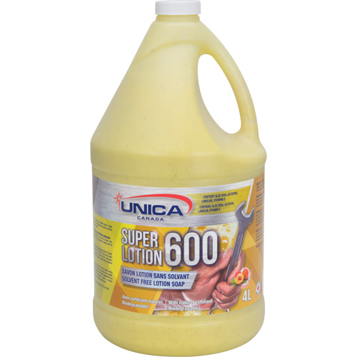 Super 600 Antiseptic Soap, Pumice, 4 L, Bottle, Peach R.M.G. Prévention