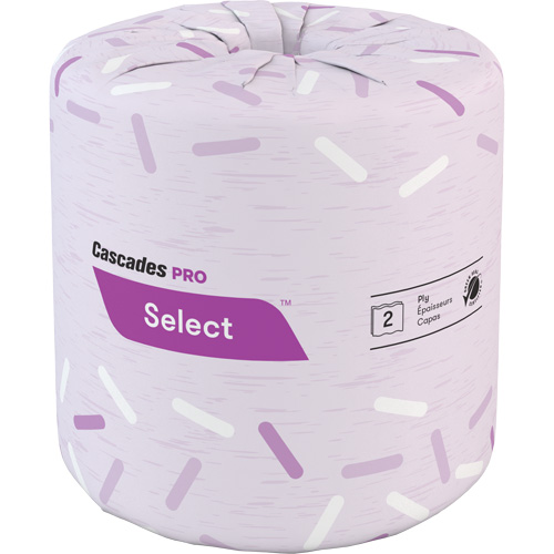 Papier hygi&eacute;nique Pro Select, 2 Pli, 500 Feuilles/Rouleu, Blanc R.M.G. Prévention