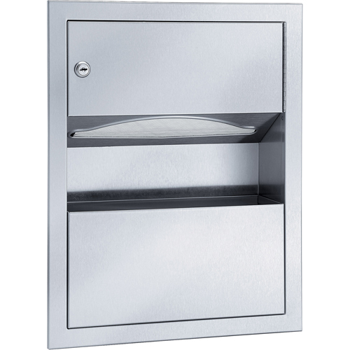 Combinaisons distributeurs d'essuie-mains & poubelle, Manuel, 14" la x 4" p x 28" h R.M.G. Prévention