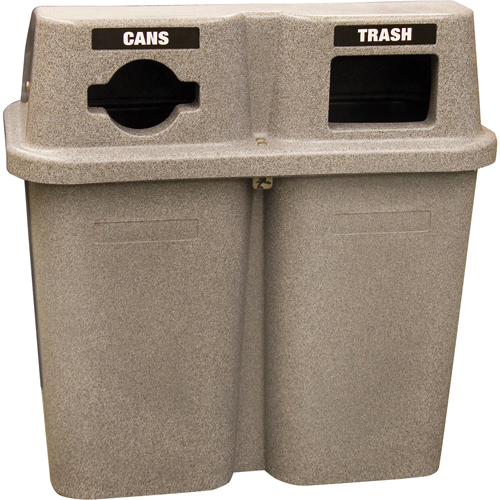 Contenants de recyclage Bullseye, Bord de rue, Plastique, 2 x 22 gal. US R.M.G. Prévention