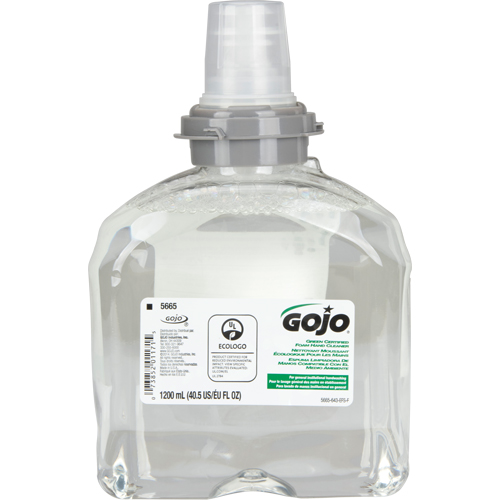 Nettoyant pour les mains &eacute;cologique TFX, Mousse, 1,2 L, Sans parfum R.M.G. Prévention