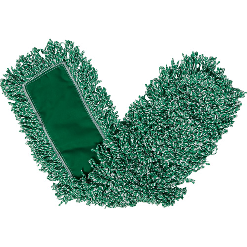 Vadrouille pour &eacute;pousseter en franges boucl&eacute;es, Style &agrave; enfiler, Microfibre, 36" lo x 5" la R.M.G. Prévention