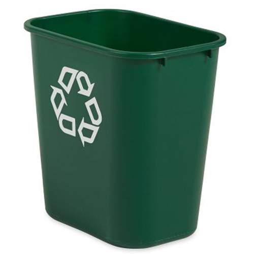 Corbeille moyenne pour le recyclage, De bureau, Plastique, 28 pintes US R.M.G. Prévention