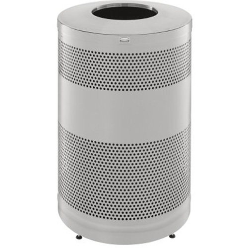 Classics Open Top Decorative Waste Bin, Stainless Steel, 51 US gal. Capacity R.M.G. Prévention