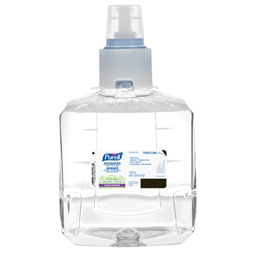 D&eacute;sinfectant pour les mains avanc&eacute; en mousse LXT-12, 1200 ml, Cartouche de recharge, 70 % alcool R.M.G. Prévention