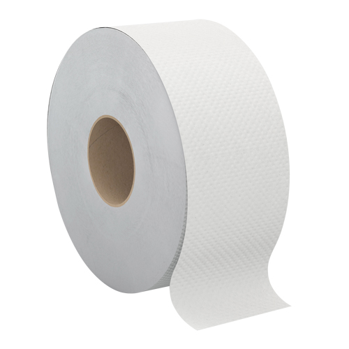 Pro Select Toilet Paper, Jumbo Roll, 2 Ply, 500' Length, White R.M.G. Prévention