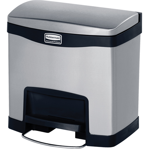 Slim Jim&reg; Waste Container, Stainless Steel, 4 US gal. Capacity R.M.G. Prévention