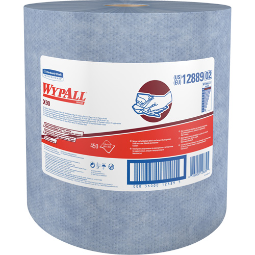 Essuie-tout X90 jumbo en rouleau, Robuste, 12-1/5" lo x 12-2/5" la R.M.G. Prévention