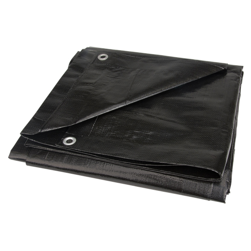 B&acirc;che, Usage industriel l&eacute;ger, Noir, 6' x 8' x 8 mils R.M.G. Prévention