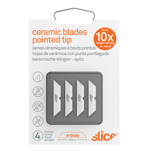 Slice Lames &agrave; bout pointu en c&eacute;ramique pour couteau pour boîte, Style Simple R.M.G. Prévention
