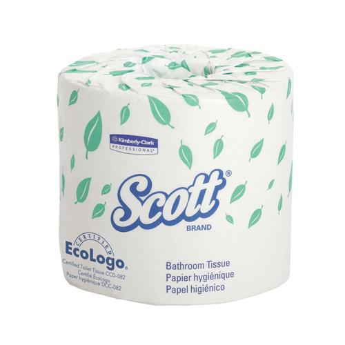 Scott&reg; Toilet Paper, 1 Ply, 550 Sheets/Roll, 403' Length, White R.M.G. Prévention