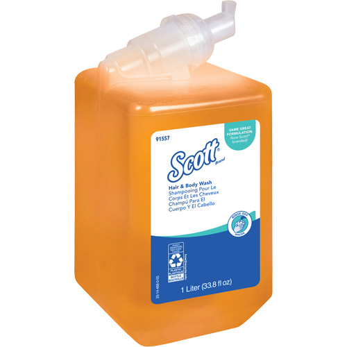 Savon pour le corps et les cheveux Essential de Scott, 1000 ml, Fraîcheur, Bouteille R.M.G. Prévention