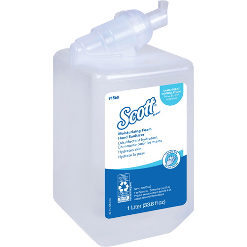 D&eacute;sinfectant moussant et hydratant pour les mains Pro de Scott, 1000 ml, Cartouche de recharge, 62% alcool R.M.G. Prévention