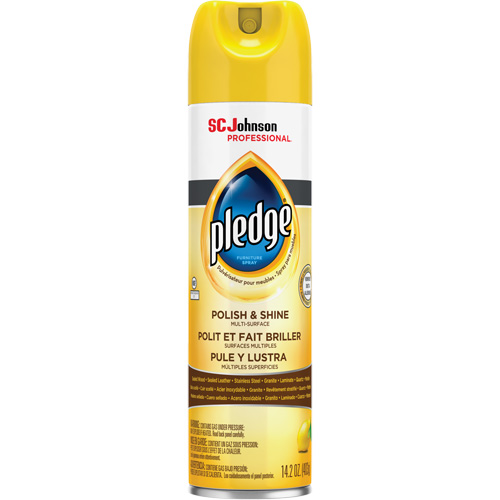 Pledge&reg; Lemon Furniture Polish, 14.2 oz., Aerosol Can R.M.G. Prévention