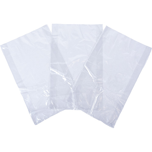 Sacs en poly, Dessus ouvert, 8" x 3-1/2", 1 mil R.M.G. Prévention