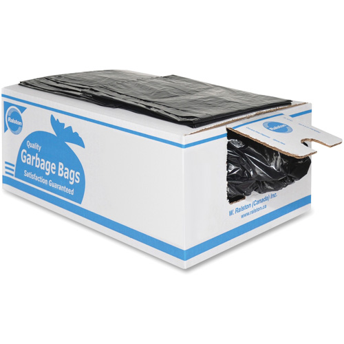 Sacs &agrave; d&eacute;chets de calibre industriel, Fort, 36" la x 26" lo, 0,85 mils, Noir R.M.G. Prévention