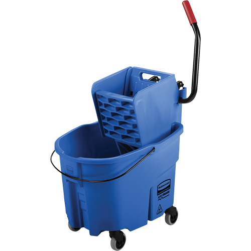 WaveBrake&reg; Mop Bucket & Wringer Combo Pack, Side Press, 8.75 US Gal.(35 Quart), Blue R.M.G. Prévention