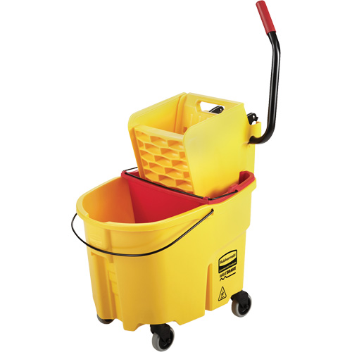 WaveBrake&reg; Mop Bucket & Wringer Combo Pack, Side Press, 8.75 US Gal.(35 Quart), Yellow R.M.G. Prévention