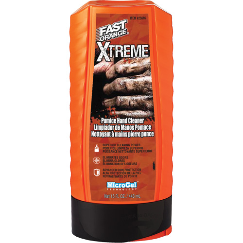 Nettoyant professionnel pour les mains Xtreme, Pierre ponce, 443 ml, Bouteille, Orange R.M.G. Prévention