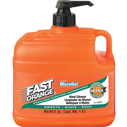 Nettoyant &agrave; mains, Lotion, 1,89 L, Bouteille &agrave; pompe, Orange R.M.G. Prévention