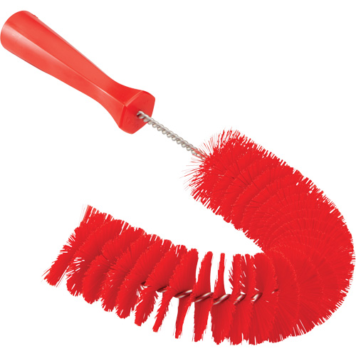 Brosse recourb&eacute;e, Soies Moyen/Ferme, Longueur de 15-1/2", Rouge R.M.G. Prévention