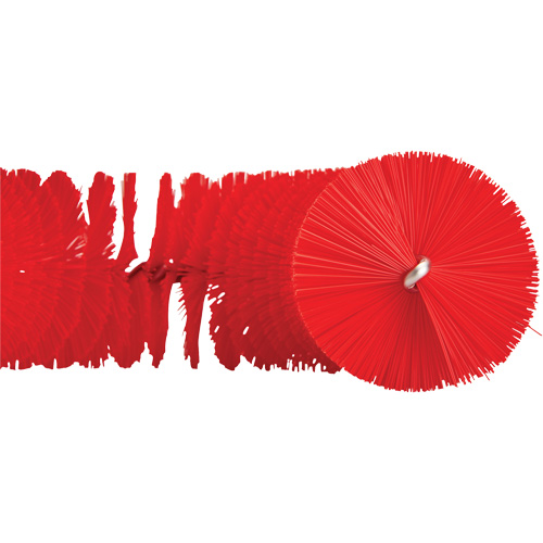 Brosse recourb&eacute;e, Soies Moyen/Ferme, Longueur de 15-1/2", Rouge R.M.G. Prévention