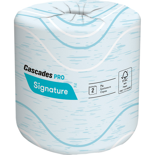 Pro Signature Toilet Paper, 2 Ply, 400 Sheets/Roll, 133' Length, White R.M.G. Prévention
