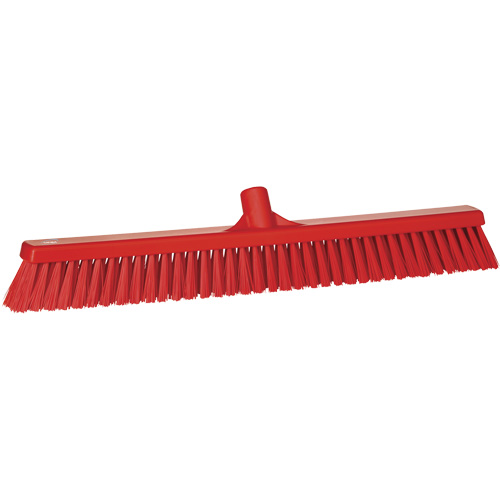 Balai-brosse &agrave; soies combin&eacute;es, Crins Cors&eacute;/Fin, 24-1/2", Polyester, Rouge R.M.G. Prévention