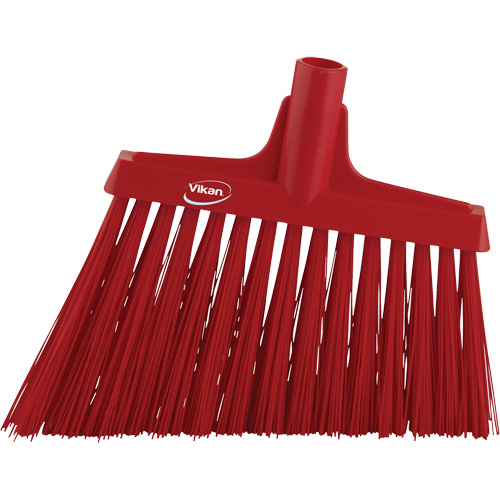 Angle Broom Head, X-Coarse Bristles, 12", Polyester, Red R.M.G. Prévention