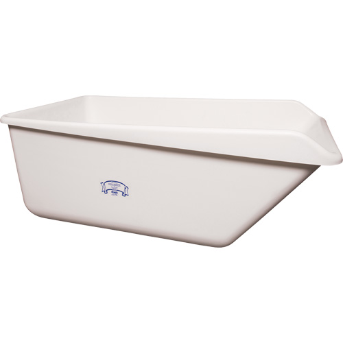 Angled Dump Tub, Plastic, White R.M.G. Prévention