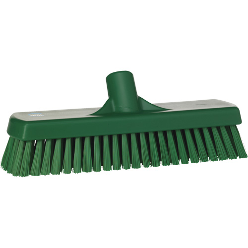 Deck & Wall Scrub Brush, Stiff Bristles, 12", Polyester, Green R.M.G. Prévention
