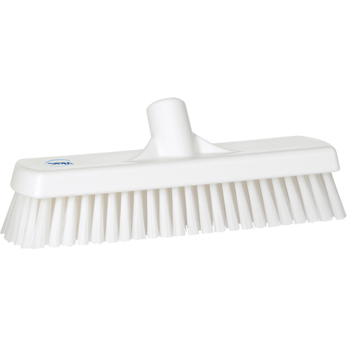 Deck & Wall Scrub Brush, Stiff Bristles, 12", Polyester, White R.M.G. Prévention