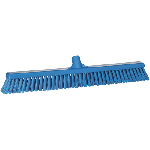 Balai-brosse &agrave; soies combin&eacute;es, Crins Cors&eacute;/Fin, 24", Polyester, Bleu R.M.G. Prévention
