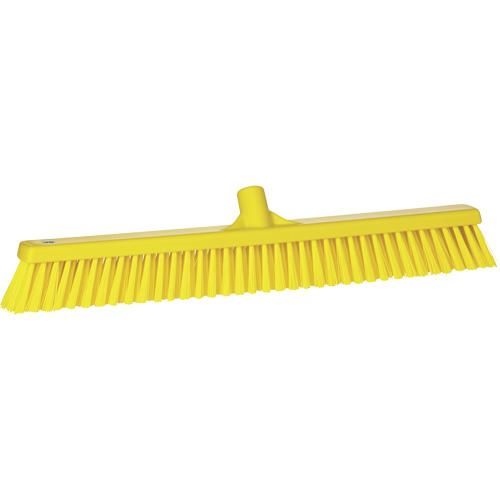 Balai-brosse &agrave; soies combin&eacute;es, Crins Cors&eacute;/Fin, 24", Polyester, Jaune R.M.G. Prévention