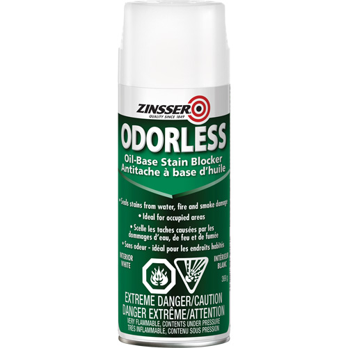 Odourless Oil-Base Stain Blocking Primer, White, Very Flat, Aerosol Can R.M.G. Prévention