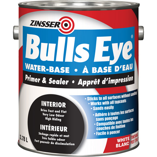Appr&ecirc;t &agrave; base d'eau Bulls Eye, 3,78 L, Gallon, Blanc R.M.G. Prévention