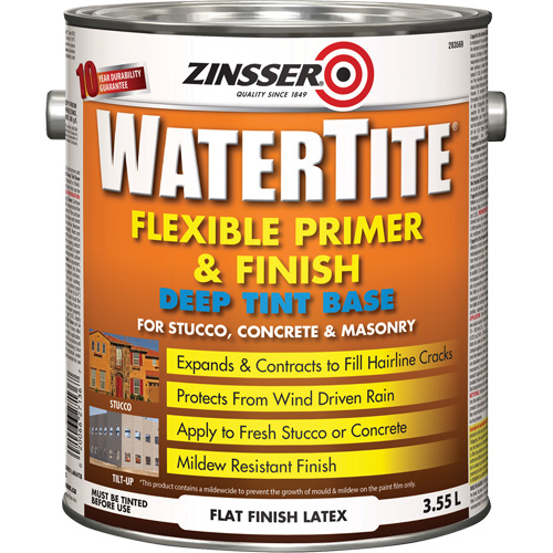 Watertite&reg; Weatherproof Flexible Primer & Finish, 3.55 L, Gallon, Deep Tint Base R.M.G. Prévention
