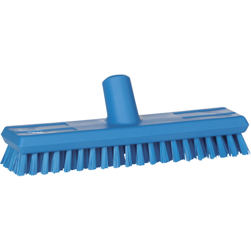 Water-Fed Deck Scrub Brush, X-Coarse Bristles, 10-3/4", Polyester, Blue R.M.G. Prévention