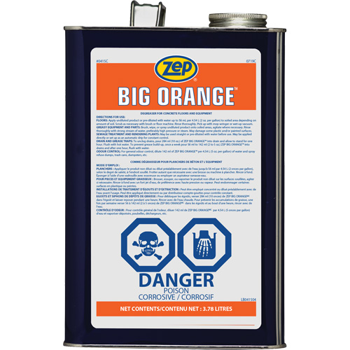 D&eacute;graissant industriel aux agrumes Big Orange, 3,78 L R.M.G. Prévention