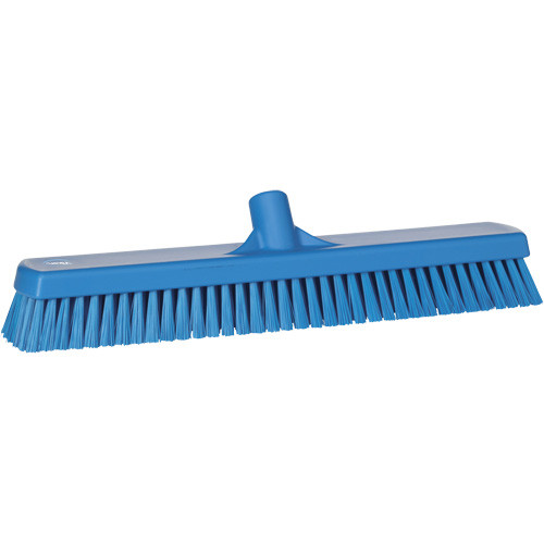 Brosse &agrave; r&eacute;curer pour planchers et murs, Crins Ferme, 19", Polyester, Bleu R.M.G. Prévention