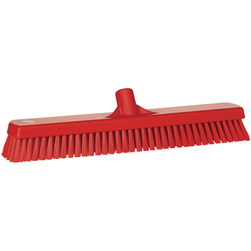 Deck & Wall Scrub Brush, Stiff Bristles, 19", Polyester, Red R.M.G. Prévention