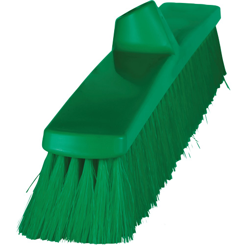 ColorCore Push Broom, Fine Bristles, 24", Polypropylene, Green R.M.G. Prévention