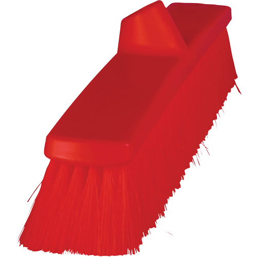 ColorCore Push Broom, Fine Bristles, 24", Polypropylene, Red R.M.G. Prévention